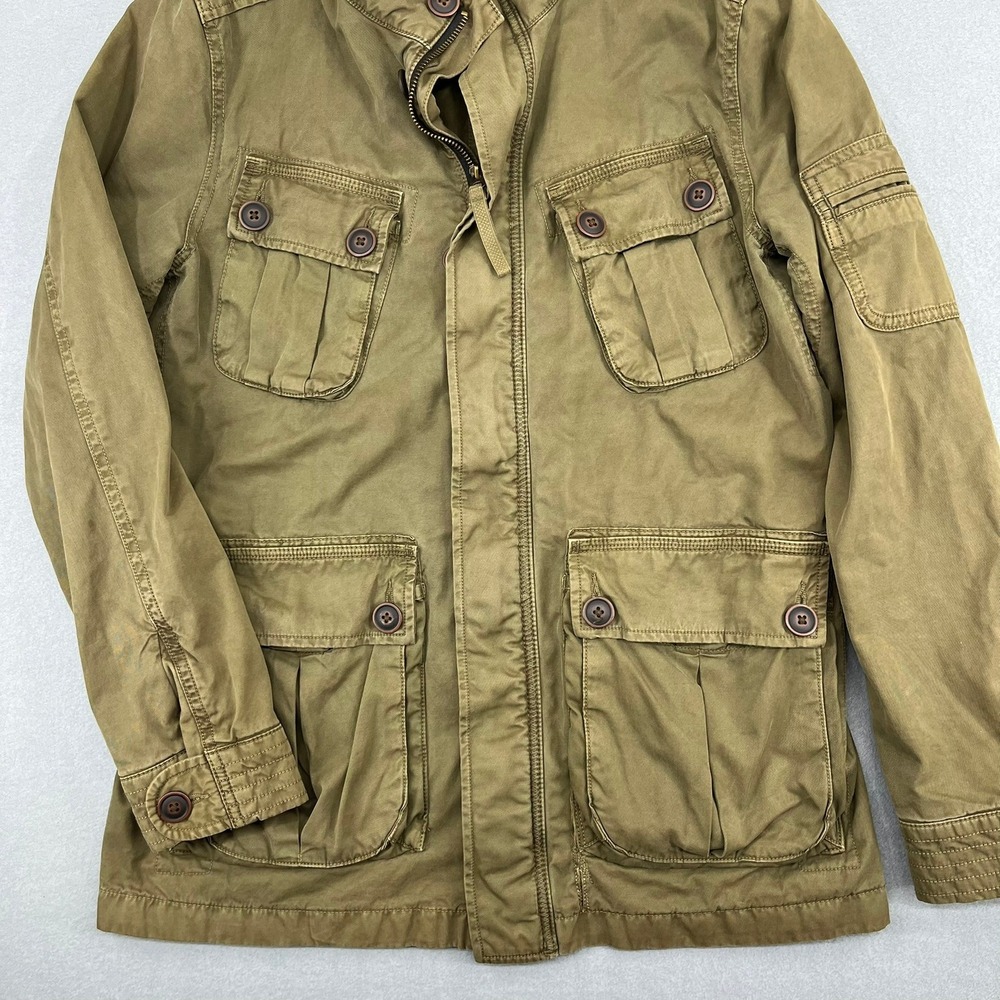 Lucky Brand Womens Small Olive Green Military Field Utility Jacket‎ Cotton - Picture 3 of 15